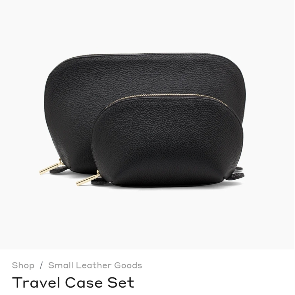 Cuyana Set Of Toiletry Travel Bags NWOT With Organizer Insert